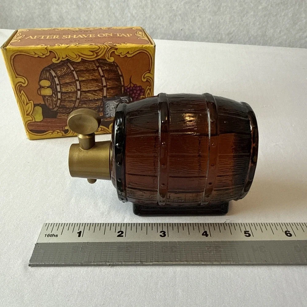 Vintage Avon After Shave On Tap Barrel Decanter 5oz Full NOS Box Wild Country